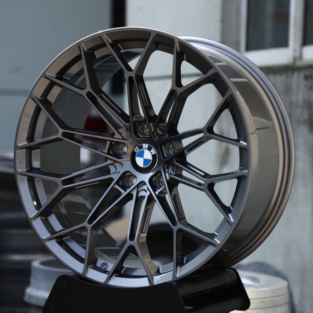 5x120 wheels – Gunmetal Multi-Spoke Mesh (BMW OEM-Style), side view