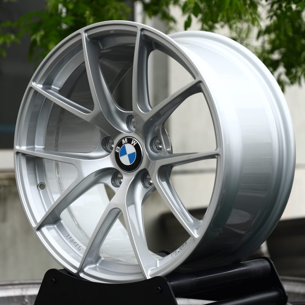 5x120 wheels – Hyper Silver 5 Y-Spoke (BMW OEM-Style), side view