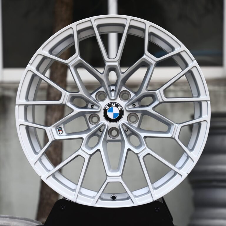 BMW M3 wheels – Hyper Silver Mesh Multi-Spoke (BMW OEM-Style), front view