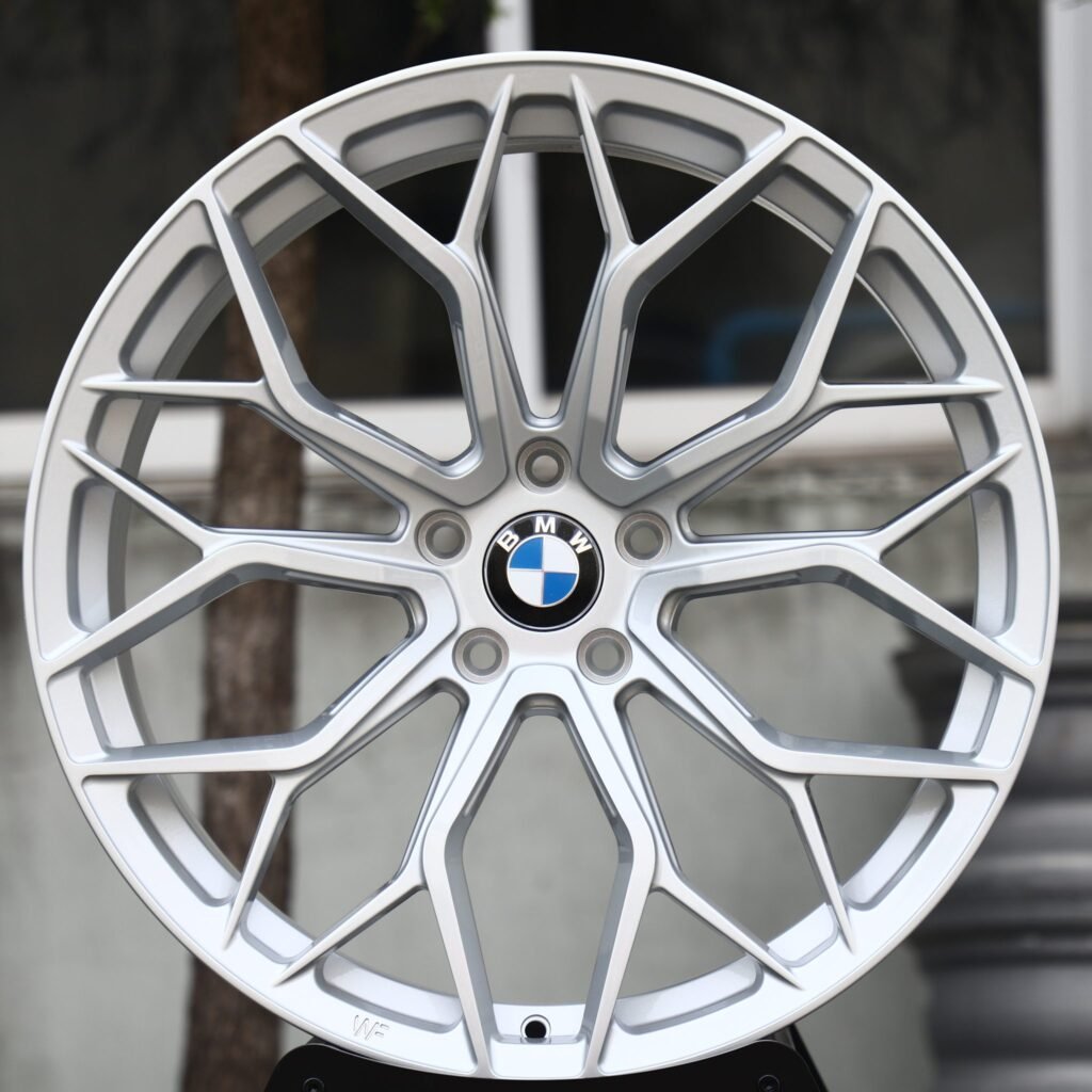 Яркие серебристые кованые диски для BMW M3 и BMW M5, в стиле заводских дисков BMW, многоспицевые — ANK-78571