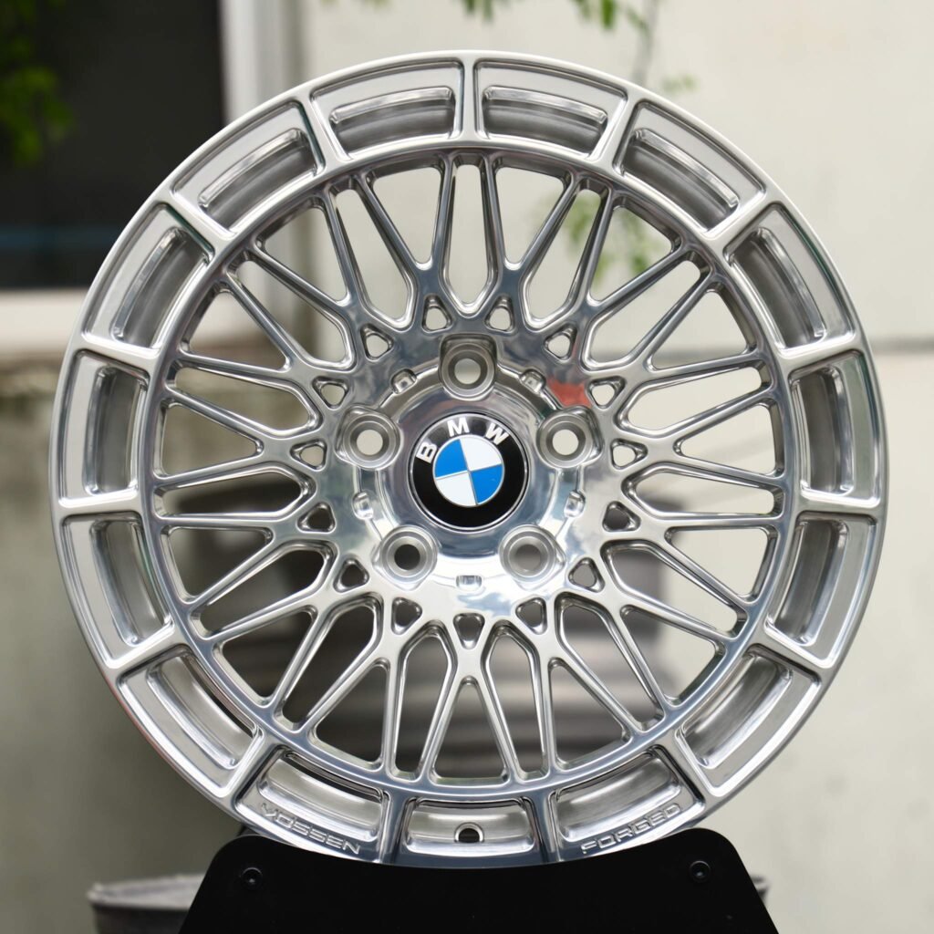 BMW M3 wheels – Hyper Silver Mesh Multi-Spoke (BMW OEM-Style), front view