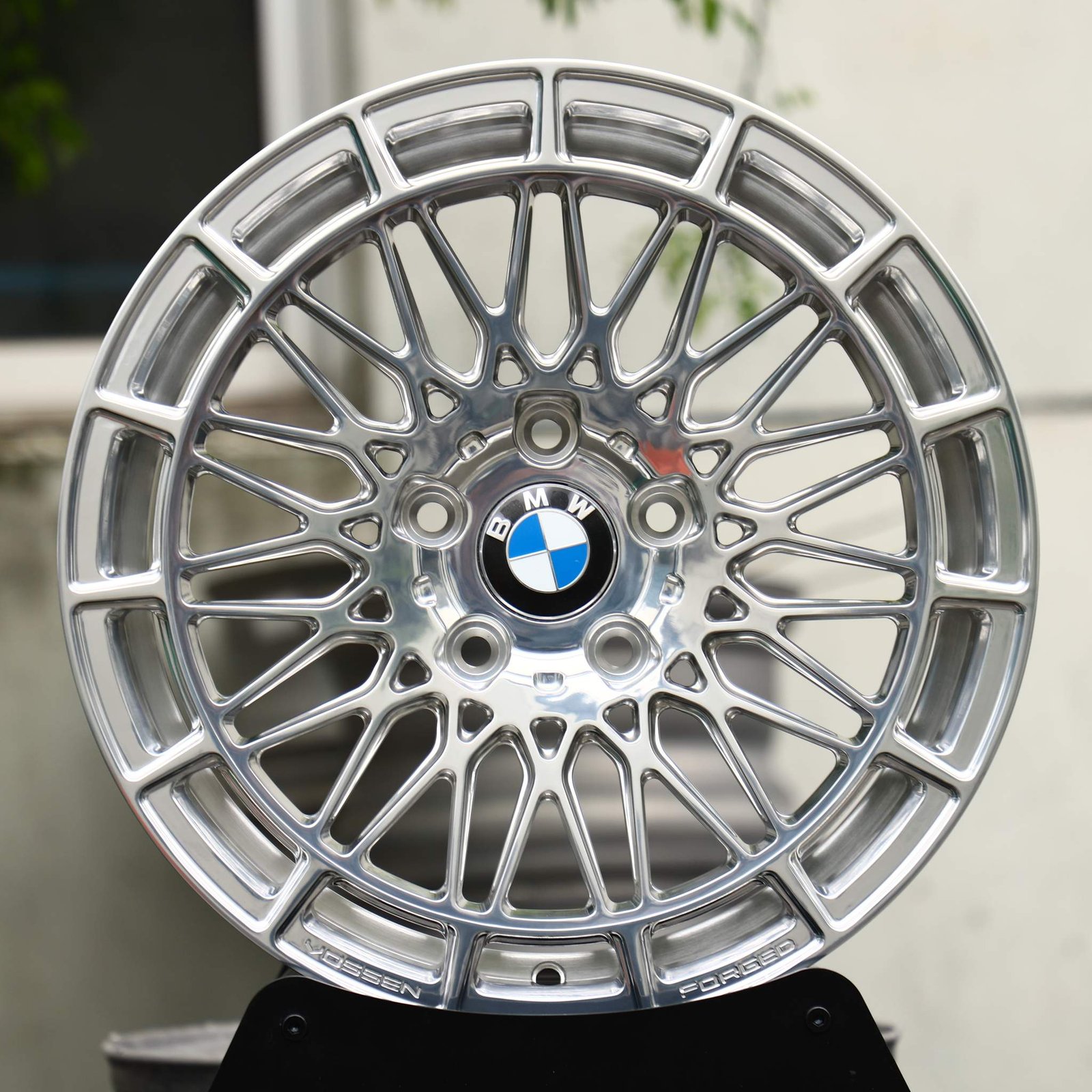 BMW M3 wheels – Hyper Silver Mesh Multi-Spoke (BMW OEM-Style), front view