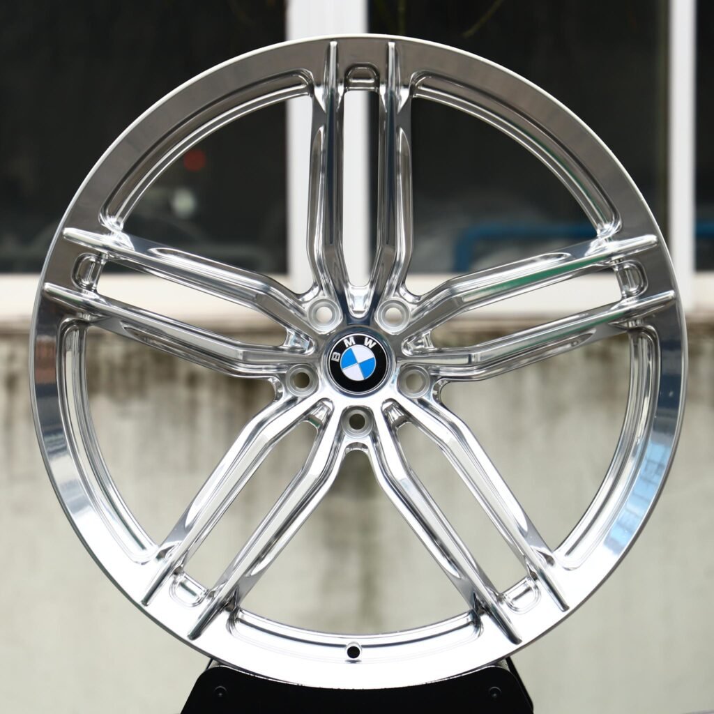 BMW M3 wheels – Hyper Silver Twin 5-Spoke (BMW OEM-Style), front view