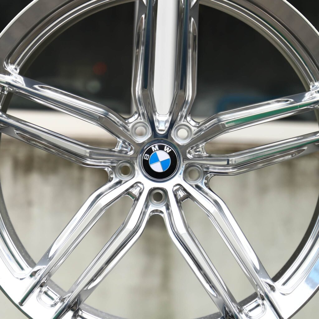 BMW M4 G82 wheels – Hyper Silver Twin 5-Spoke (BMW OEM-Style), lip and barrel detail