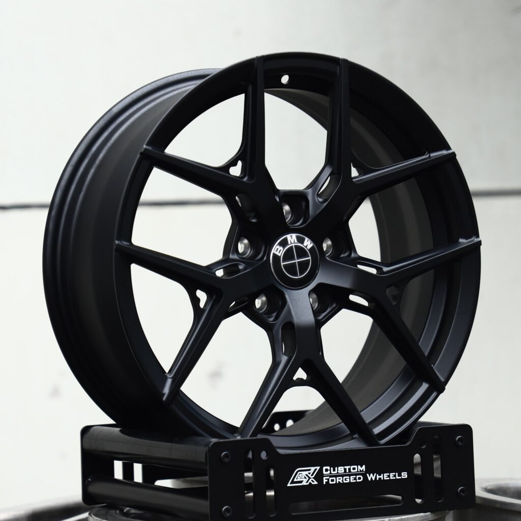5x120 wheels – Matte Black 5 Y-Spoke (BMW OEM-Style), side view