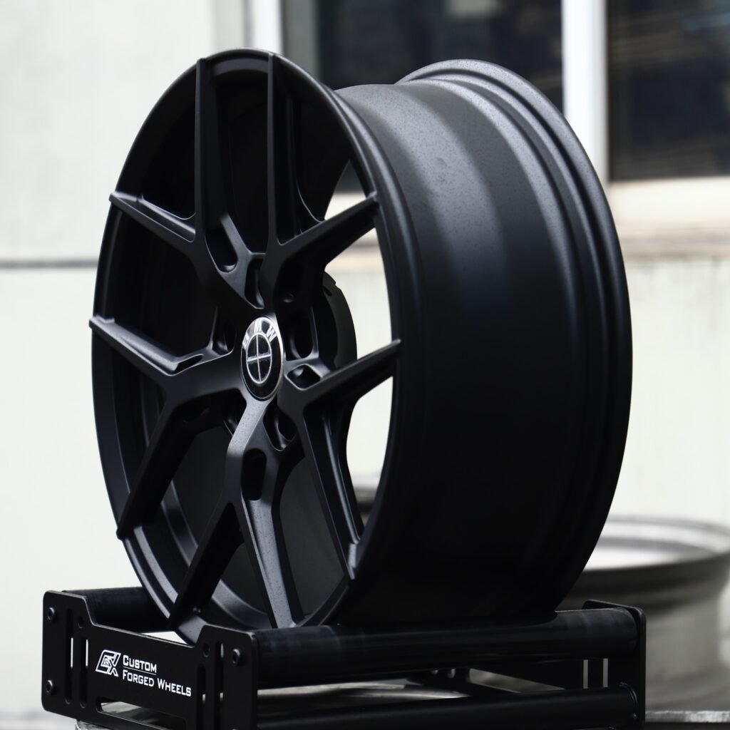 BMW M4 G82 wheels – Matte Black 5 Y-Spoke (BMW OEM-Style), lip and barrel detail