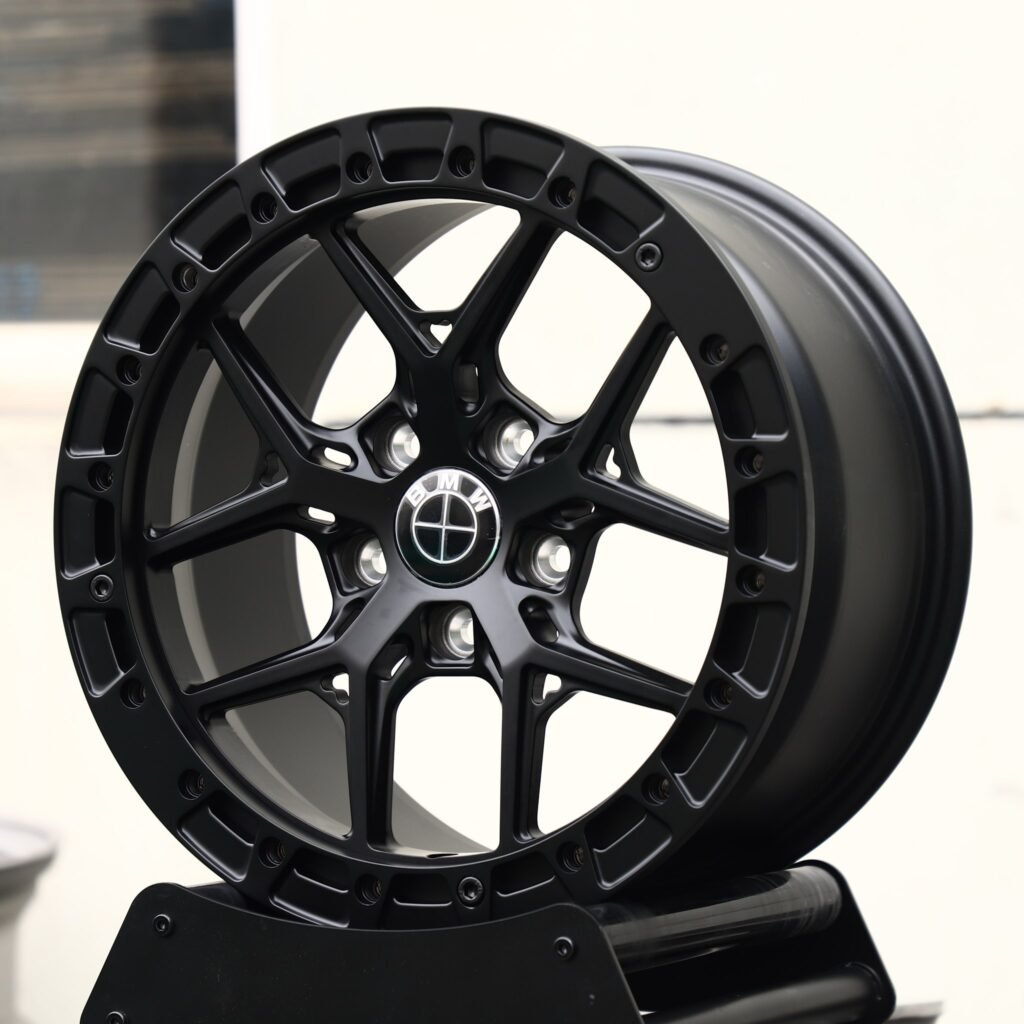 5x120 wheels – Matte Black 5 Y-Spoke (BMW OEM-Style), side view