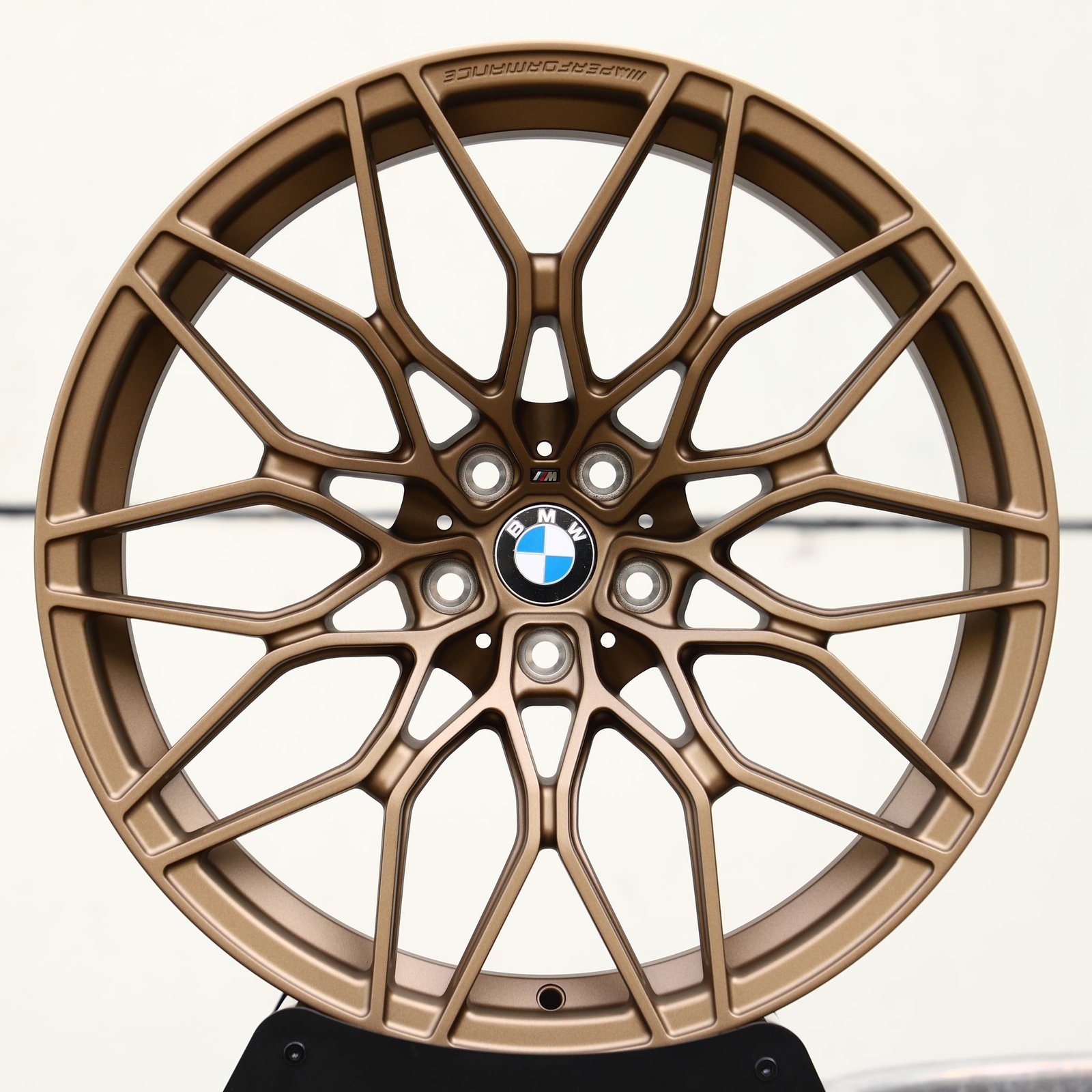 BMW M3 wheels – Matte Bronze 10 Y-Spoke Mesh (BMW OEM-Style), front view