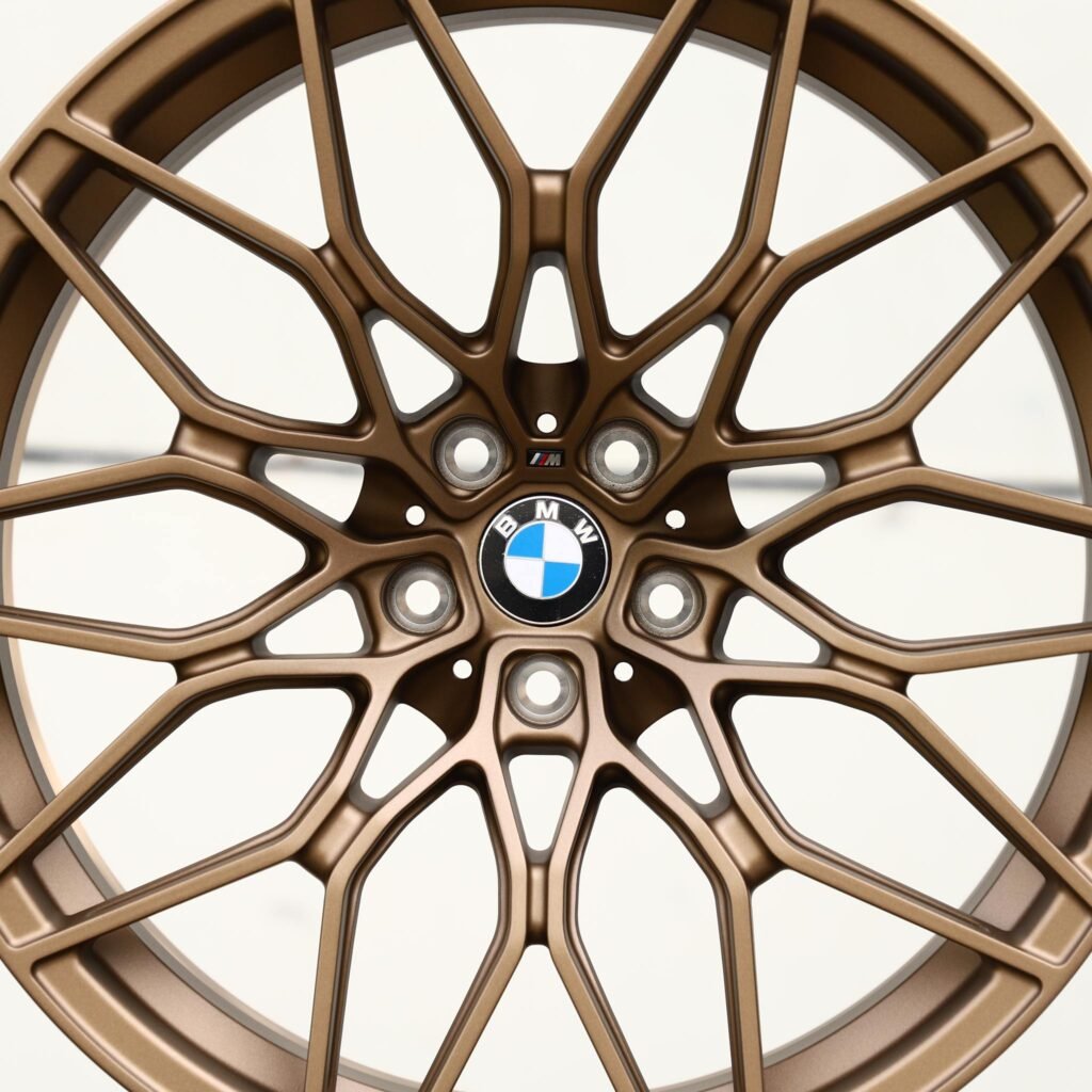 BMW M5 wheels – Matte Bronze 10 Y-Spoke Mesh (BMW OEM-Style), angled view