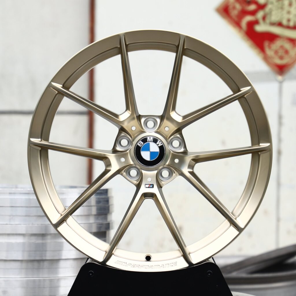 BMW M3 wheels – Matte Gold 5 Y-Spoke (BMW OEM-Style), front view