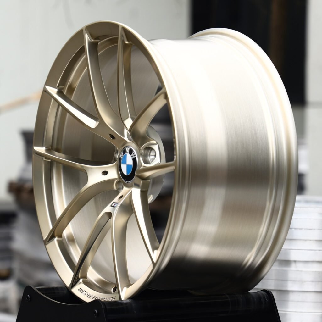 5x120 wheels – Matte Gold 5 Y-Spoke (BMW OEM-Style), side view