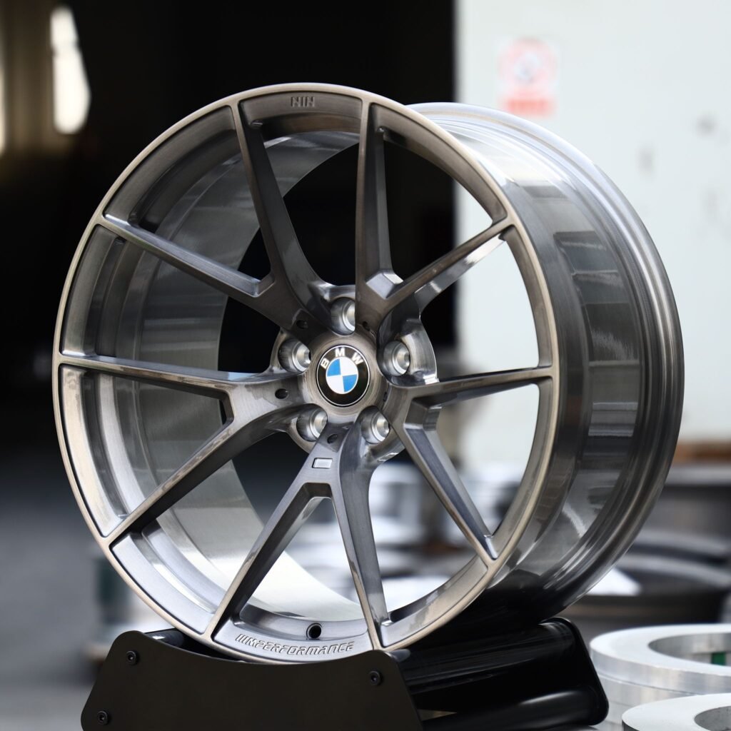 BMW M5 wheels – Transparent Black 5 Y-Spoke (BMW OEM-Style), angled view