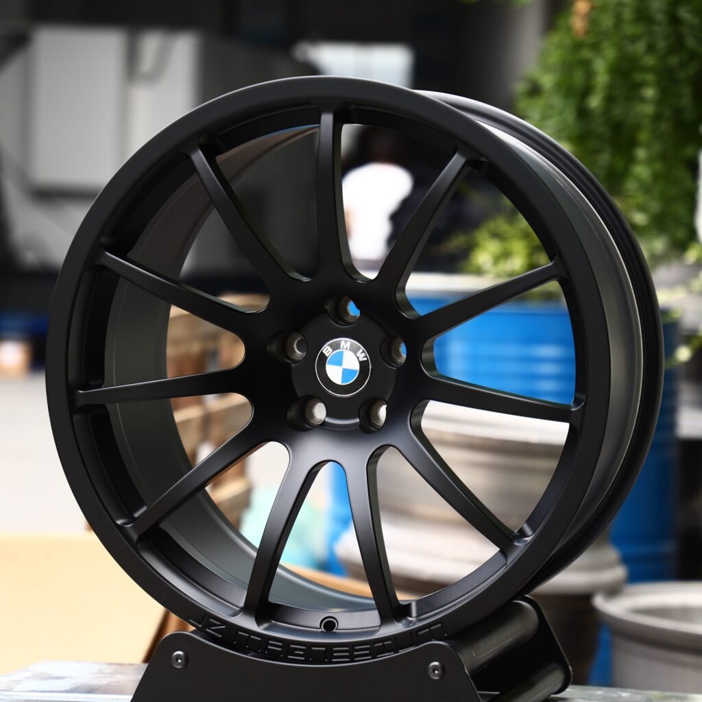 BMW Style Bright Silver 11-Spoke Forged Wheels - BMW 5 Series / BMW 3 Series Fitment (5-Lug) Monoblock forged wheel