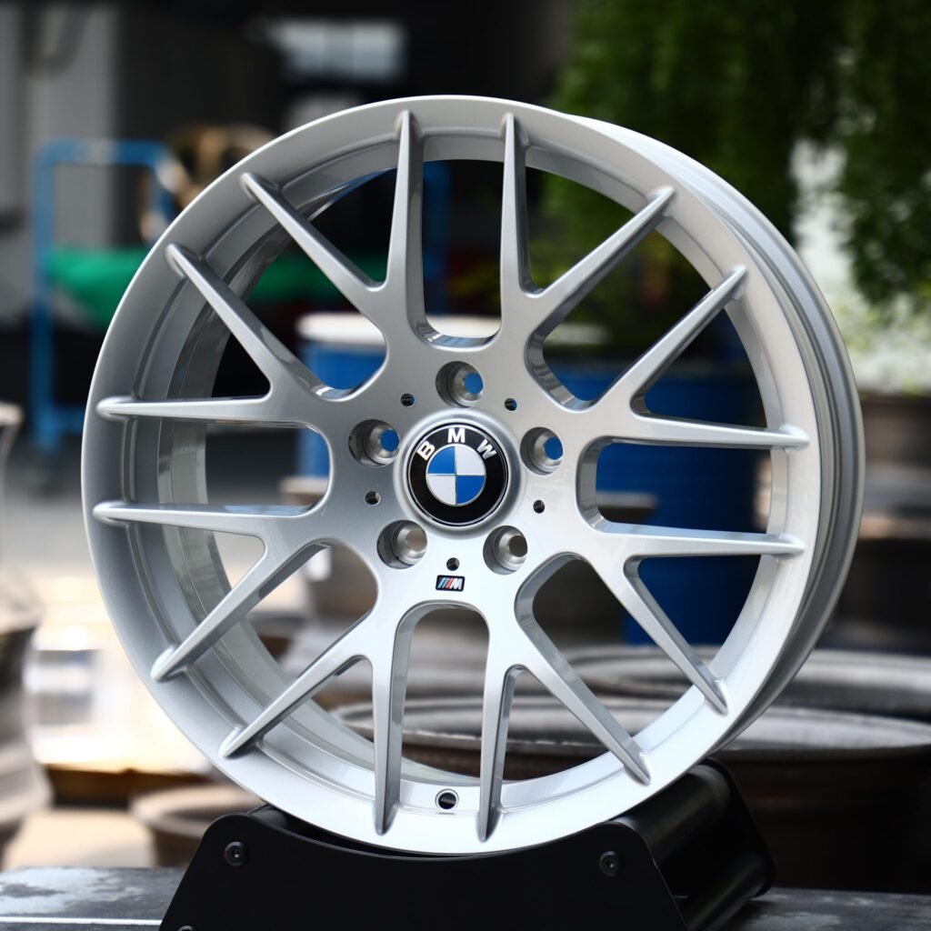 BMW Style Bright Silver 8 Y-Spoke Forged Wheels - BMW 5 Series / BMW 3 Series Fitment (5-Lug) view 2