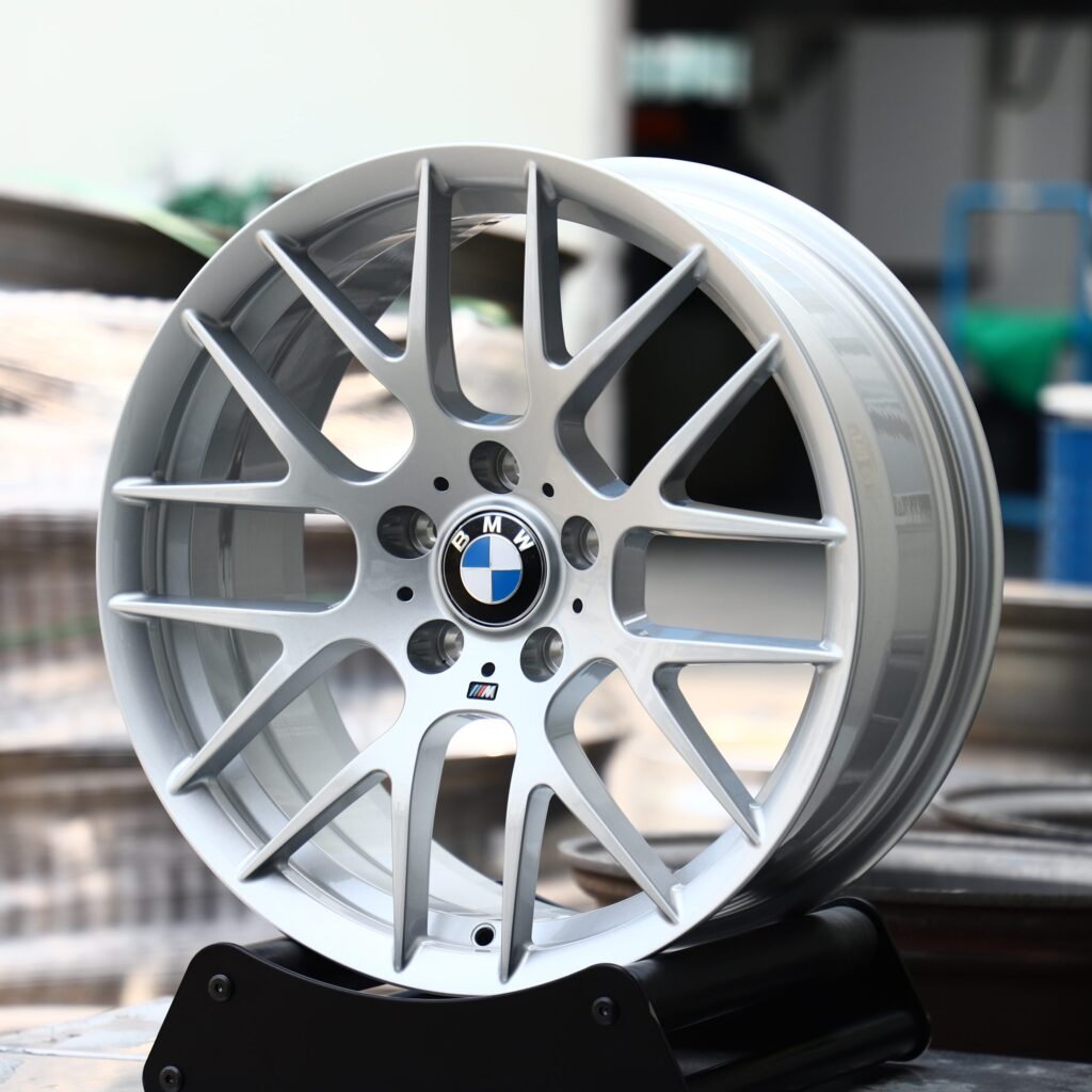 BMW Style Bright Silver 8 Y-Spoke Forged Wheels - BMW 5 Series / BMW 3 Series Fitment (5-Lug) view 3