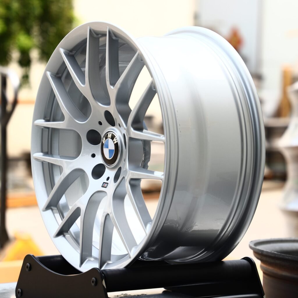 BMW Style Bright Silver 8 Y-Spoke Forged Wheels - BMW 5 Series / BMW 3 Series Fitment (5-Lug) view 4