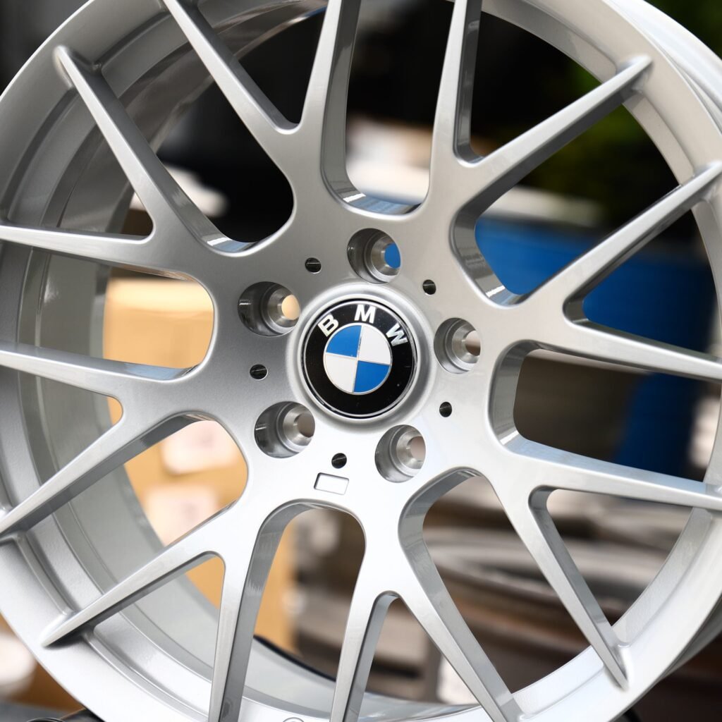 BMW M3 F80 wheels – Bright Silver 8 Y-Spoke, lip and barrel detail