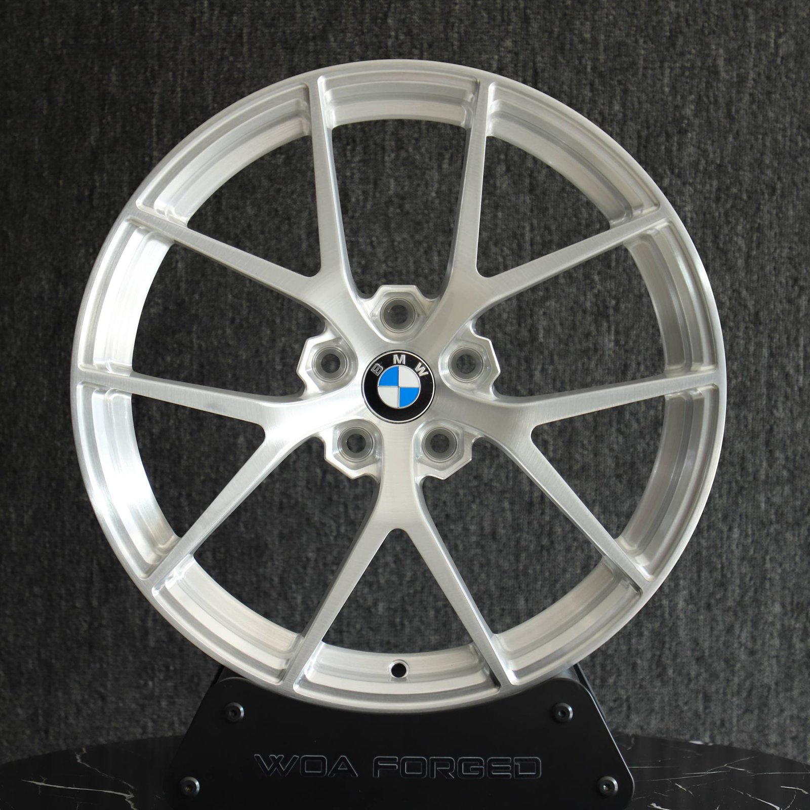 BMW 5 Series wheels – Brushed Silver 5-Spoke, front view