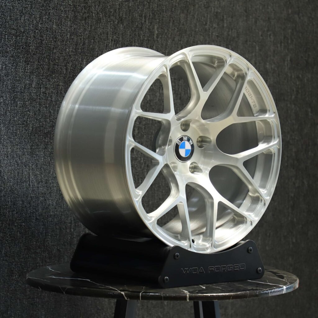 5x120 wheels – Brushed Silver 7 Y-Spoke, side view