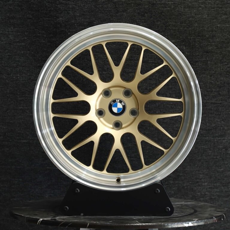 BMW M3 E46 wheels – Champagne Gold 5-Spoke (APEX ML-10RT-Style), front view