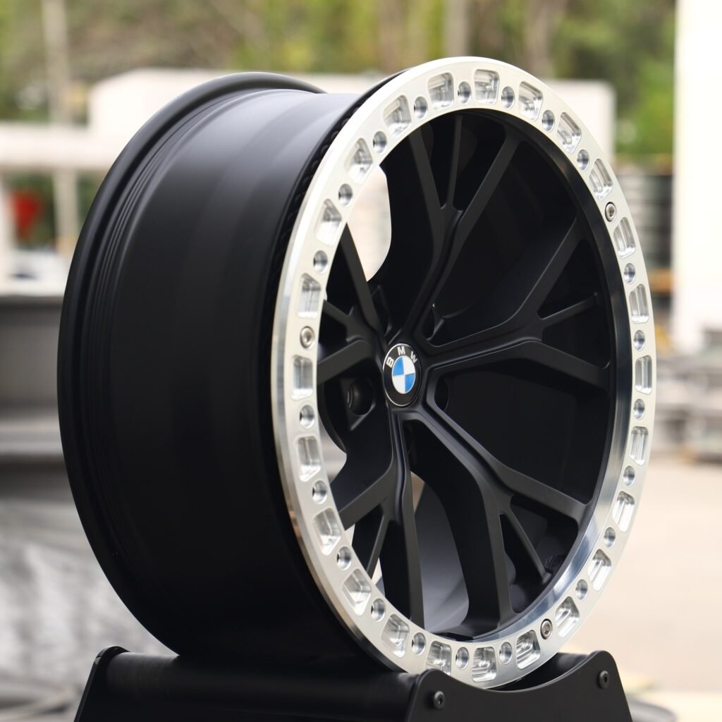 BMW M2 F87 wheels – Custom Finish 5 W-Spoke Beadlock (BMW OEM-Style), lip and barrel detail