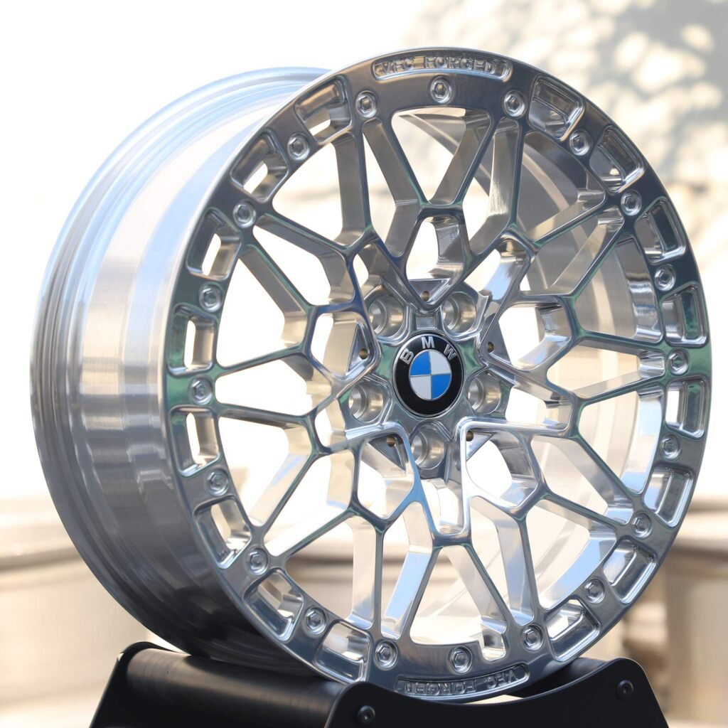 5x120 wheels – Gloss Black 5-Spoke Cut-Out Bolt Detail, side view