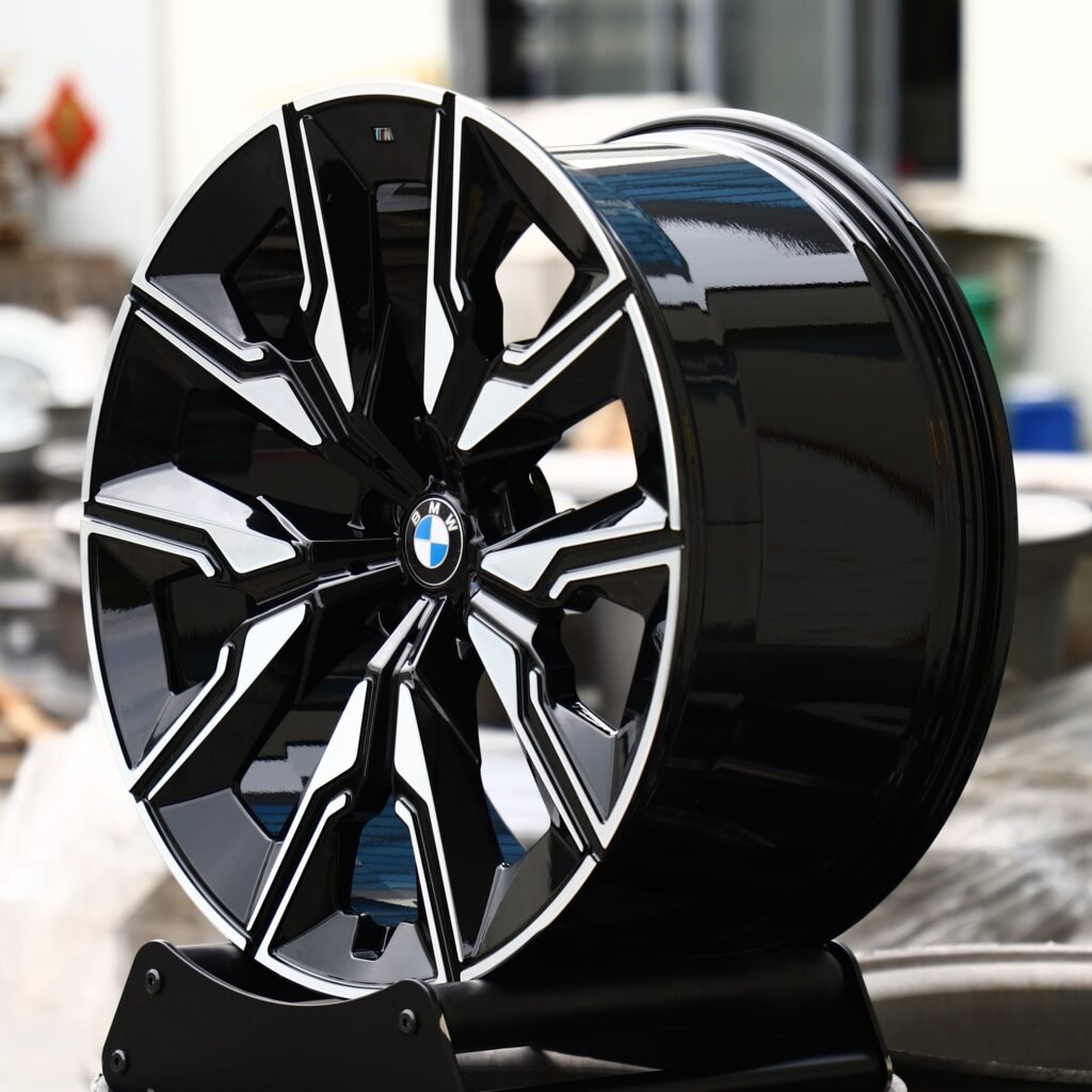 5x120 wheels – Gloss Black 5 Y-Spoke Machined Face, side view