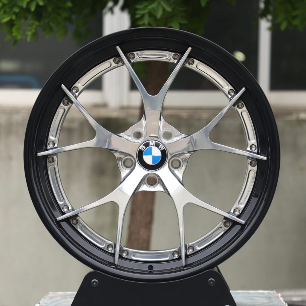 BMW 5 Series / 3 Series Forged Wheels – Gloss Black / Silver Custom