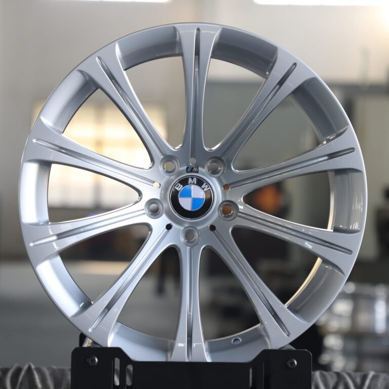 BMW 5 Series wheels – Gloss Silver 10-Spoke, front view