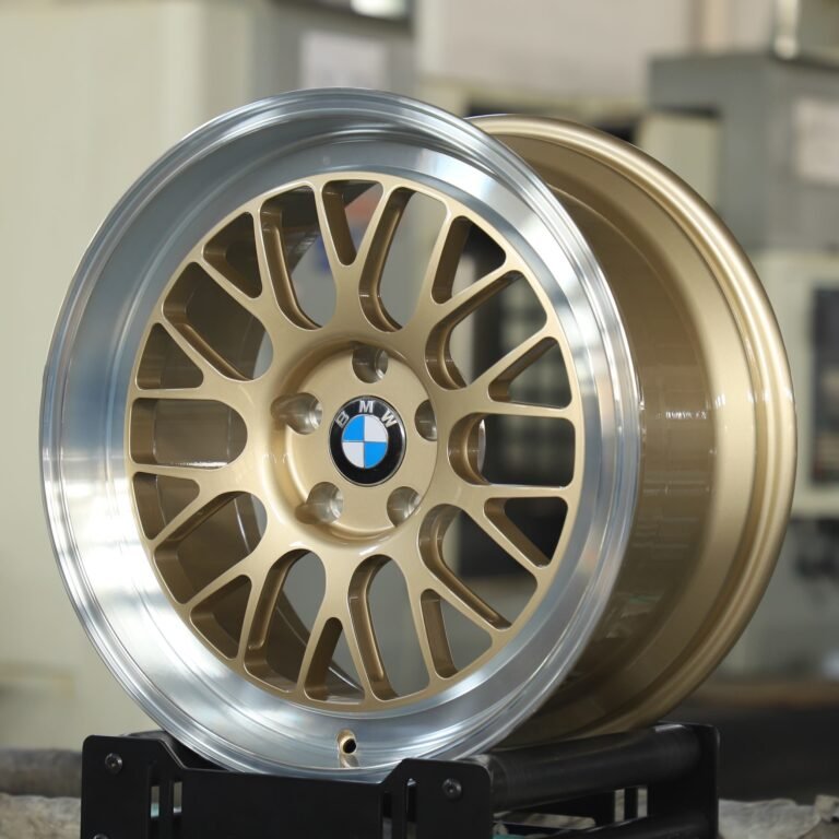 BMW 5 Series wheels – Gold Mesh Deep Lip, front view