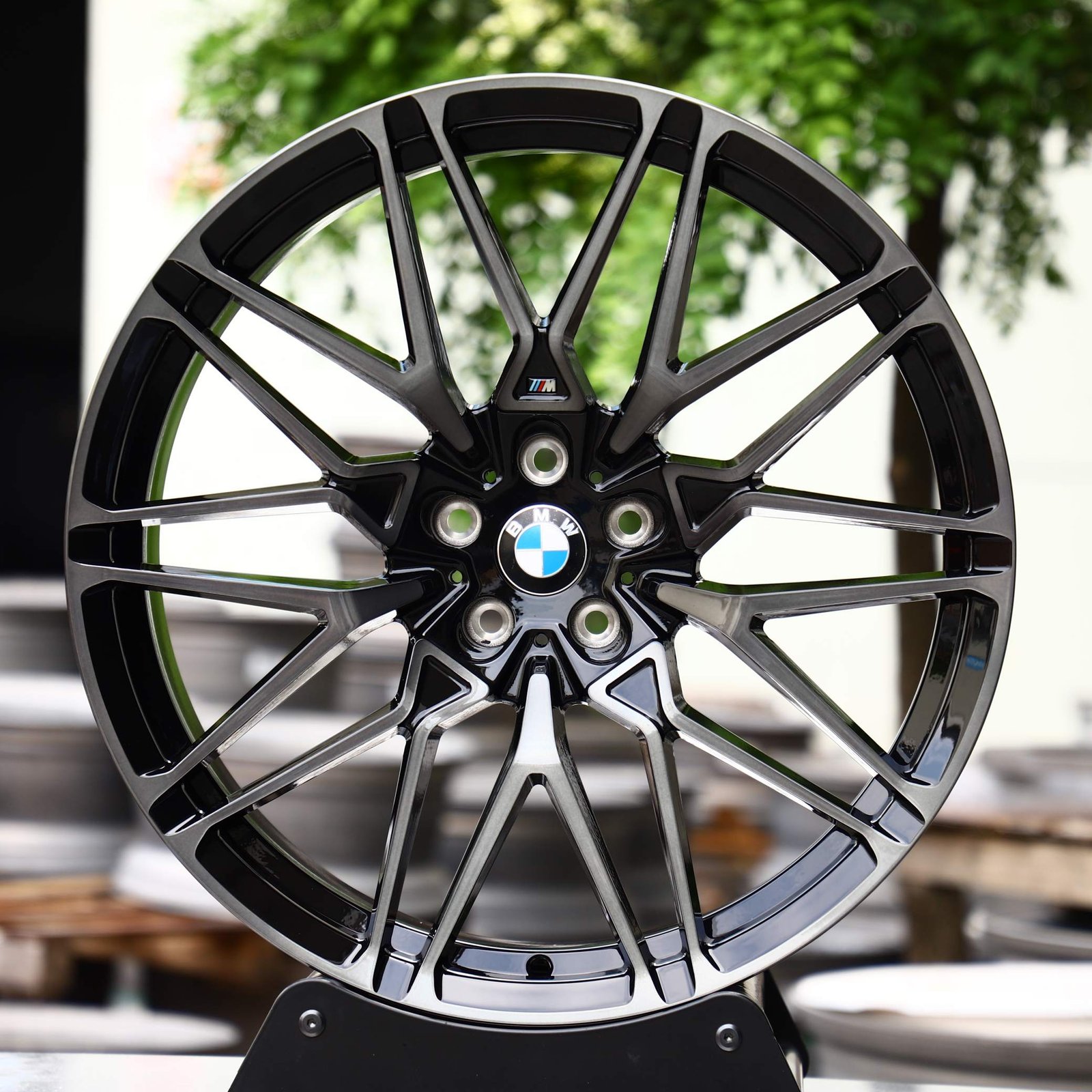 BMW 5 Series wheels – Gray Machined Face (BMW Style 763M), front view