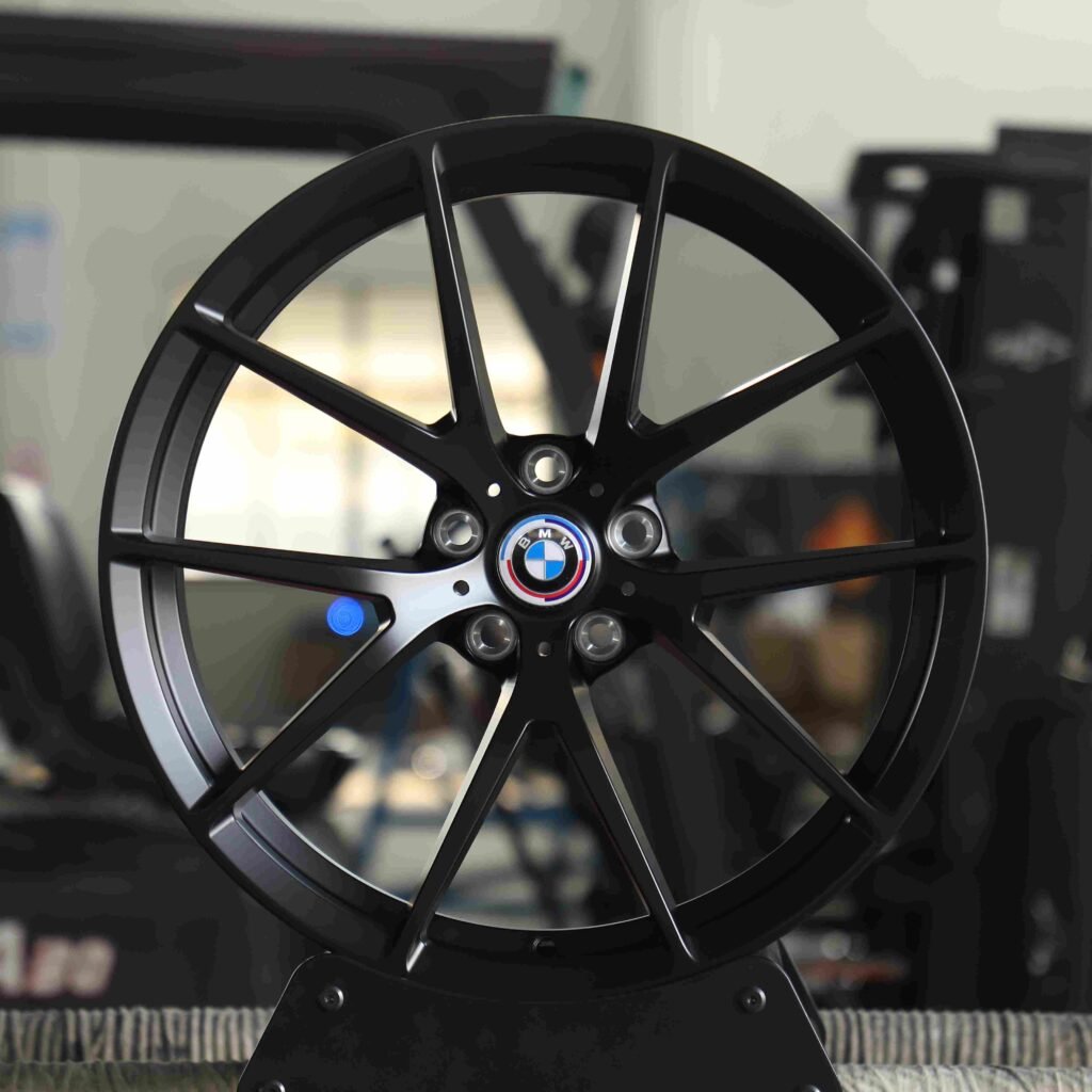 BMW 5 Series wheels – Matte Black 5 Y-Spoke (BMW Style 763M), front view