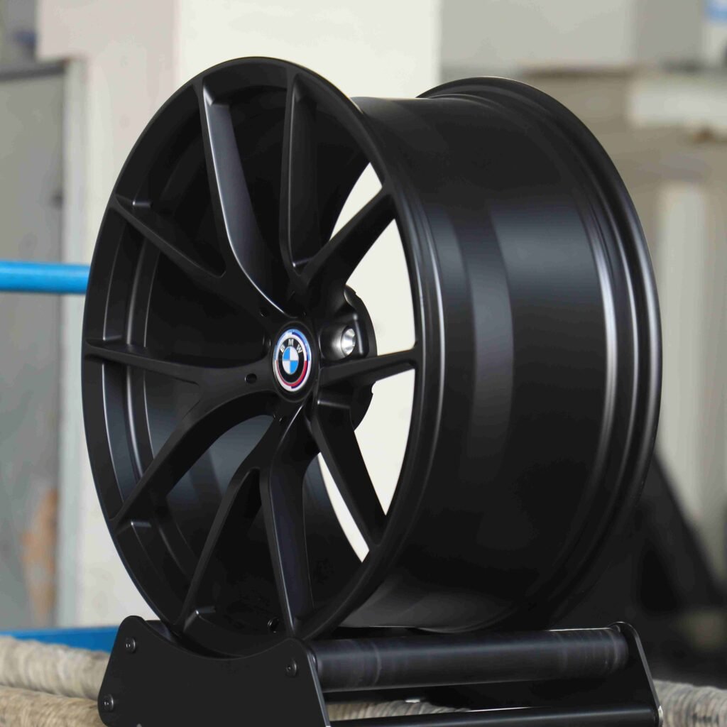 BMW M3 F80 wheels – Matte Black 5 Y-Spoke (BMW Style 763M), lip and barrel detail