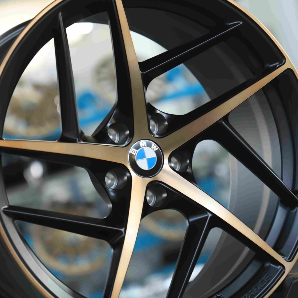 BMW M3 F80 wheels – Matte Black / Bronze 5 Y-Spoke Machined Face, lip and barrel detail