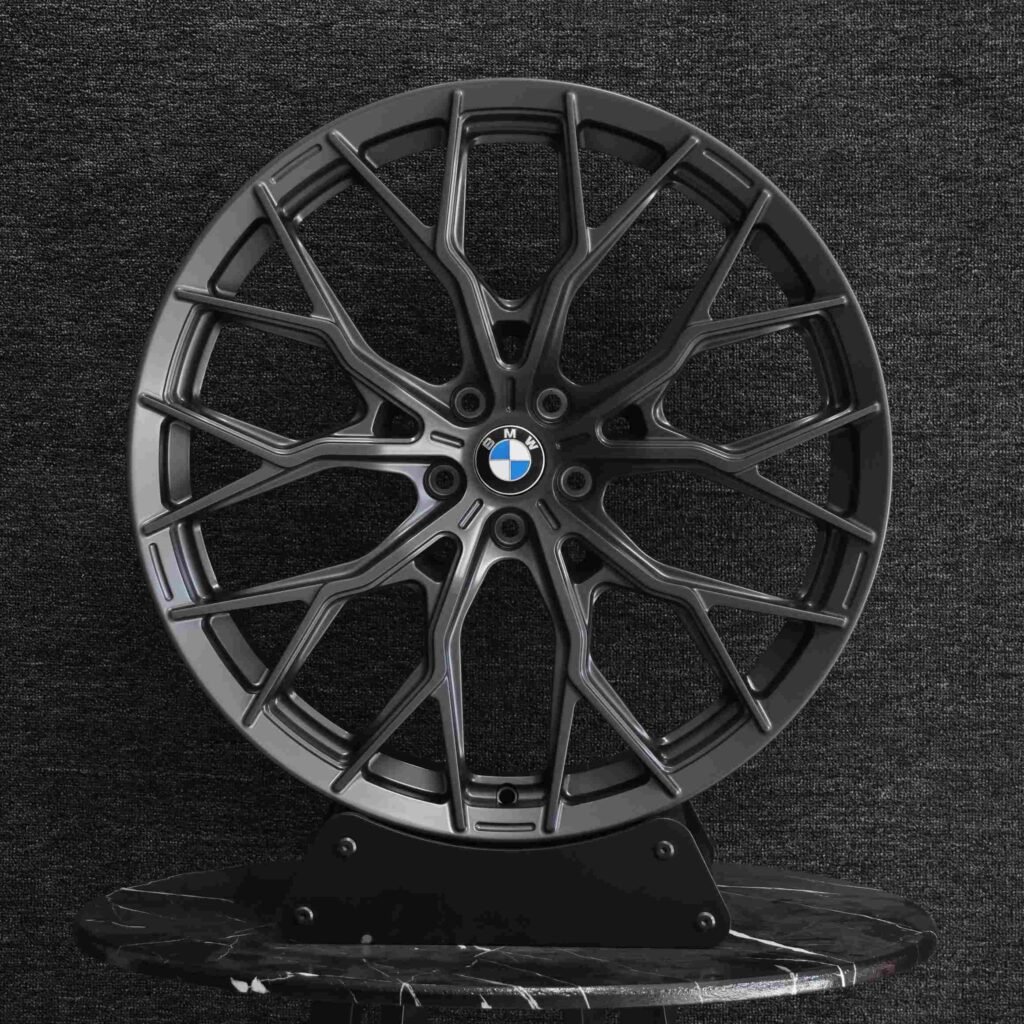 BMW Style Matte Black / Gunmetal 10 Y-Spoke Forged Wheels - BMW 5 Series / BMW 3 Series Fitment (5-Lug) Monoblock forged wheel