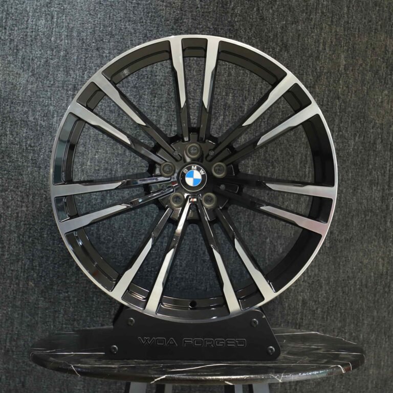 BMW 5 Series wheels – Matte Silver 10-Spoke Machined Face, front view