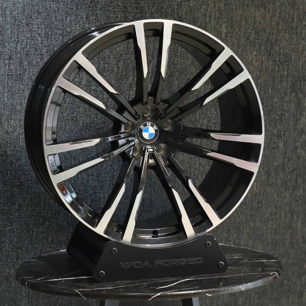 BMW 3 Series wheels – Matte Silver 10-Spoke Machined Face, angled view