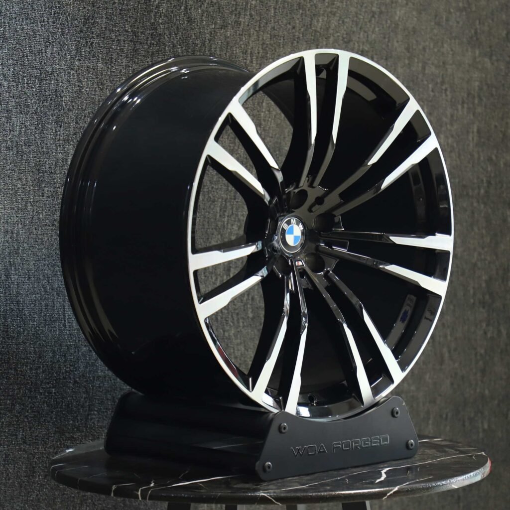 5x120 wheels – Matte Silver 10-Spoke Machined Face, side view