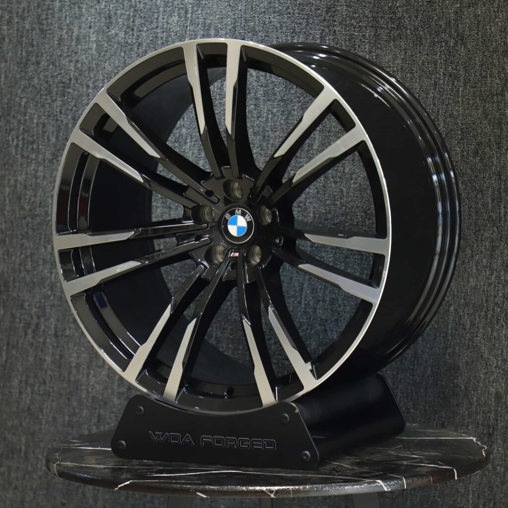 BMW M3 F80 wheels – Matte Silver 10-Spoke Machined Face, lip and barrel detail