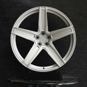 BMW Style Matte Silver 5-Spoke Forged Wheels – BMW 5 Series / BMW 3 Series Fitment (5-Lug)