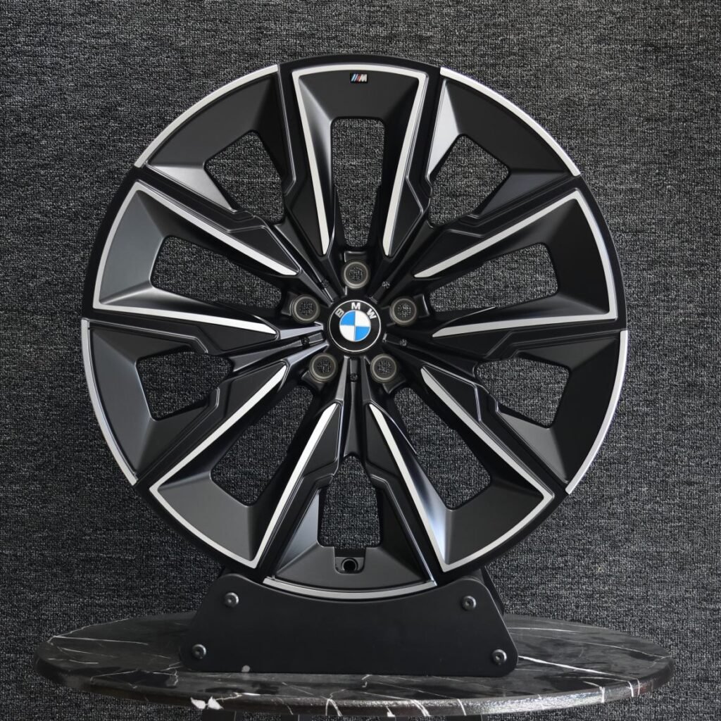 BMW Style Matte Silver 5-Spoke Machined Face Forged Wheels - BMW 5 Series / BMW 3 Series Fitment (5-Lug) Monoblock forged wheel