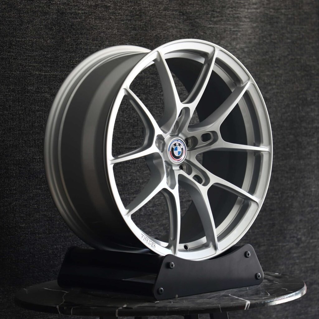 BMW Style Matte Silver 5 Y-Spoke Forged Wheels - BMW 5 Series / BMW 3 Series Fitment (5-Lug) view 3