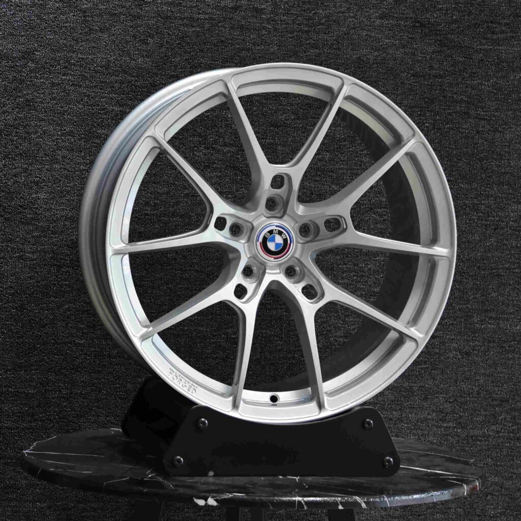 BMW Style Matte Silver 5 Y-Spoke Forged Wheels - BMW 5 Series / BMW 3 Series Fitment (5-Lug) view 2