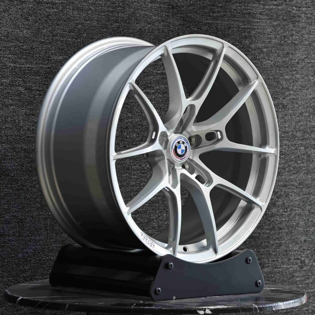 BMW Style Matte Silver 5 Y-Spoke Forged Wheels - BMW 5 Series / BMW 3 Series Fitment (5-Lug) view 3