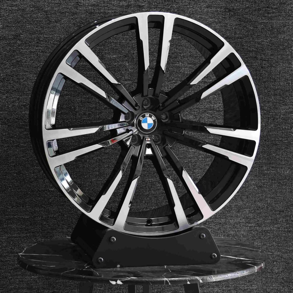 BMW Style Matte Silver 7-Spoke Machined Face Forged Wheels - BMW 5 Series / BMW 3 Series Fitment (5-Lug) view 2