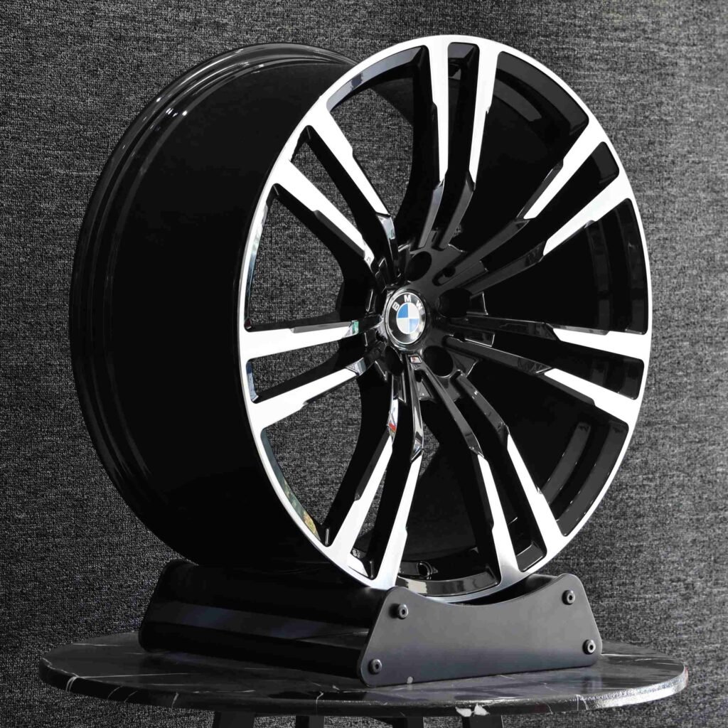 BMW Style Matte Silver 7-Spoke Machined Face Forged Wheels - BMW 5 Series / BMW 3 Series Fitment (5-Lug) view 3