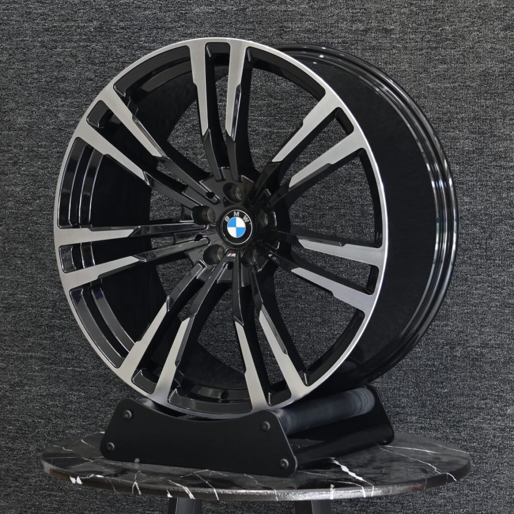 BMW Style Matte Silver 7-Spoke Machined Face Forged Wheels - BMW 5 Series / BMW 3 Series Fitment (5-Lug) view 4