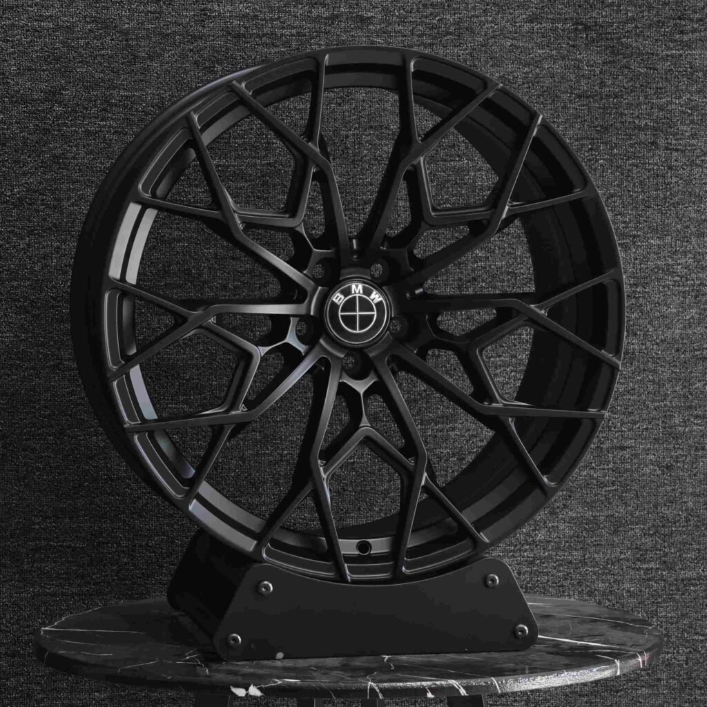 BMW Style Matte Silver Cross-Spoke Forged Wheels - BMW 5 Series / BMW 3 Series Fitment (5-Lug) view 2