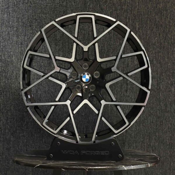 BMW M3 G80 wheels – Gloss Black / Gunmetal Mesh (BMW OEM-Style), front view