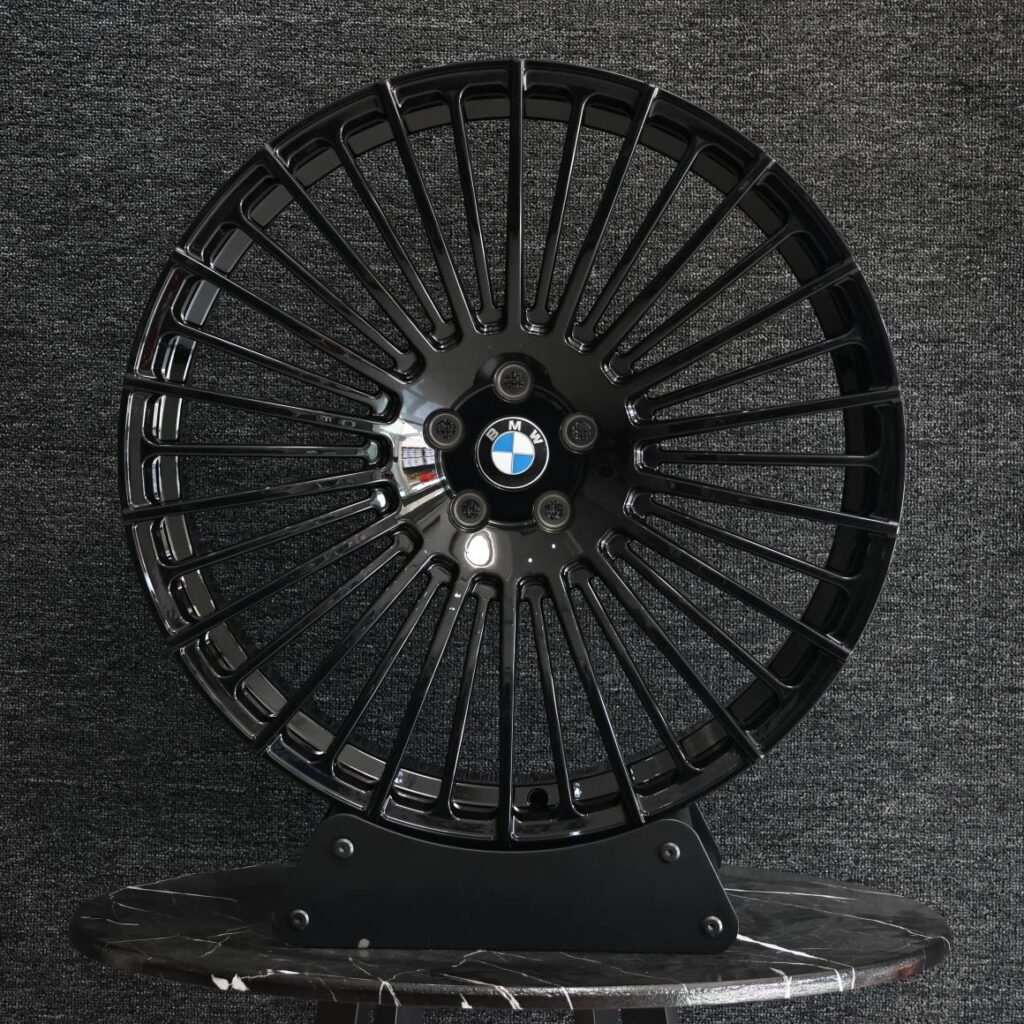BMW Style Matte Silver Multi-Spoke Forged Wheels - BMW 5 Series / BMW 3 Series Fitment (5-Lug) Monoblock forged wheel